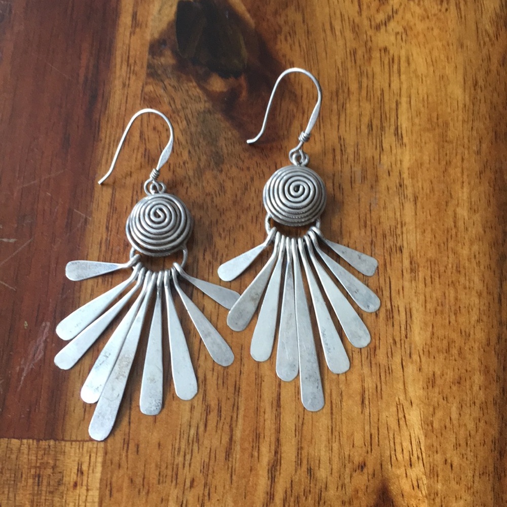 Silver earrings
